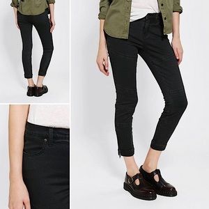 Silence and Noise Stitched Moto Jeans